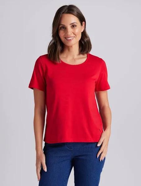 Black Pepper | Kinnersly Scoop Neck Tee | Female | Pink | Size 16 | Tops