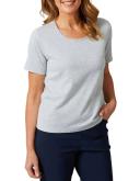 Black Pepper Kinnersly Scoop Neck Tee Ice Marle Grey 18