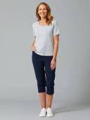 Black Pepper Kinnersly Scoop Neck Tee Ice Marle Grey 18