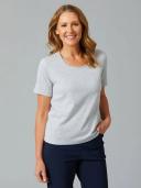 Black Pepper Kinnersly Scoop Neck Tee Ice Marle Grey 18