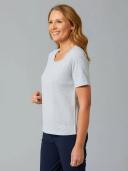 Black Pepper Kinnersly Scoop Neck Tee Ice Marle Grey 18