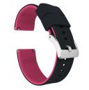 Black Top / Pink Bottom Watch Band / Strap | Elite Silicone | Barton