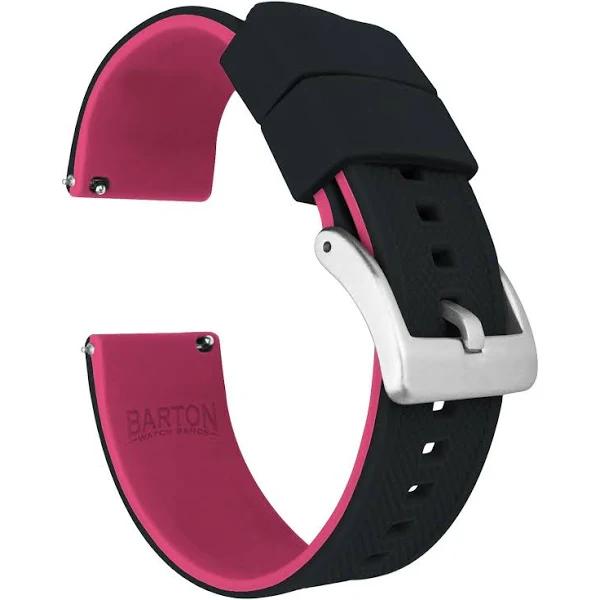Black Top / Pink Bottom Watch Band / Strap | Elite Silicone | Barton