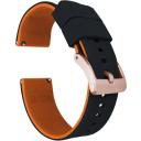 Black Top / Pink Bottom Watch Band / Strap | Elite Silicone | Barton