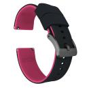 Black Top / Pink Bottom Watch Band / Strap | Elite Silicone | Barton