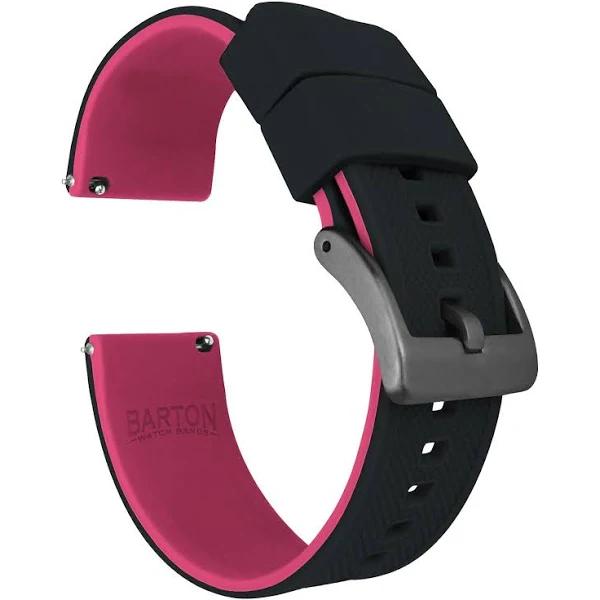 Black Top / Pink Bottom Watch Band / Strap | Elite Silicone | Barton
