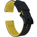 Black Top / Yellow Bottom Watch Band / Strap | Elite Silicone | Barton