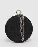 Black Yuki Round Clutch
