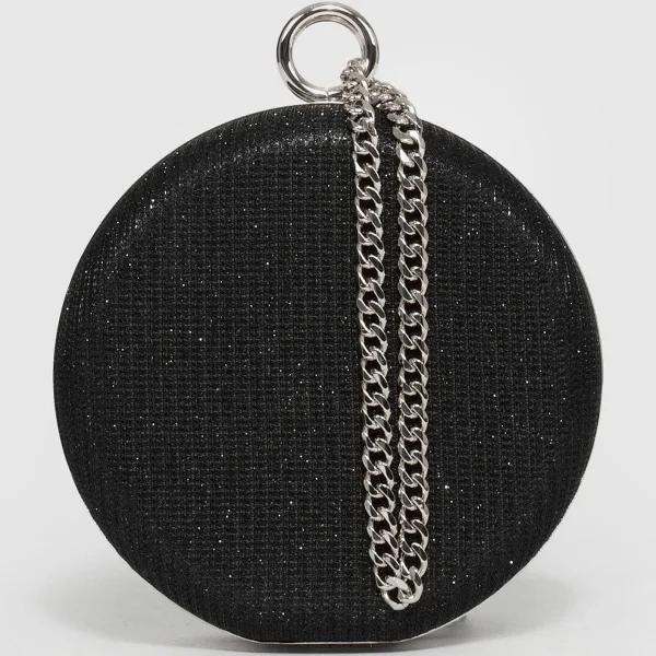Black Yuki Round Clutch