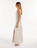 Blair Back-Detail Maxi Dress in Champagne, Size 10 | Polyester