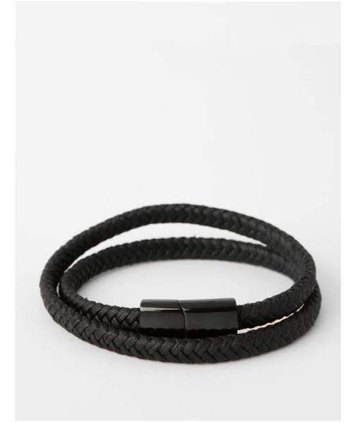 Blaq Double Wrap Bracelet in Black