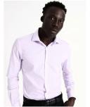 Blaq Slim Long Sleeve 2 Colour Mid Check Shirt in Blue 39