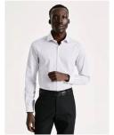 Blaq Slim Long Sleeve 2 Colour Mid Check Shirt in Brown 37