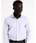 Blaq Slim Long Sleeve 2 Colour Mid Check Shirt in Brown 44
