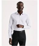 Blaq Slim Long Sleeve 2 Colour Mid Check Shirt in Brown 44