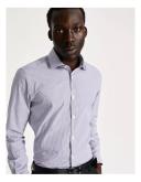 Blaq Slim Long Sleeve Stripe Shirt in Navy 40