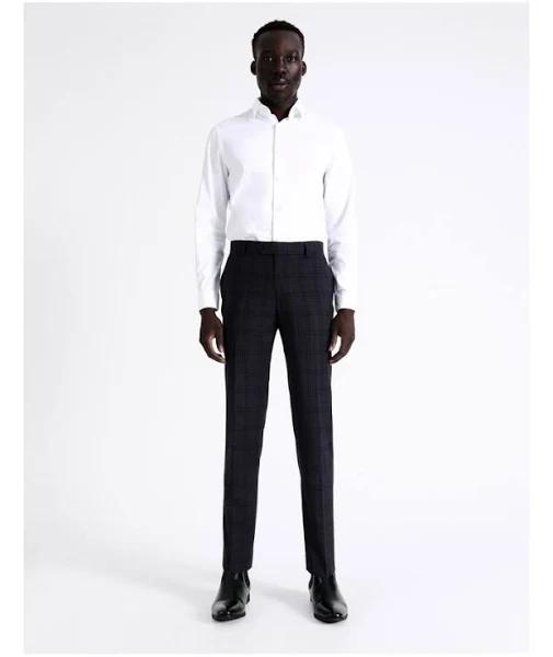 Blaq Tailored Check Suit Pant in Navy 87R