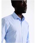 Blaq Tailored Long Sleeve 2 Colour Circle Print Shirt in Red 39