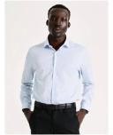 Blaq Tailored Long Sleeve 2 Colour Circle Print Shirt in Red 39