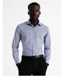 Blaq Tailored Long Sleeve 2 Colour Circle Print Shirt in Red 44