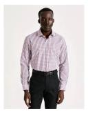 Blaq Tailored Long Sleeve 2 Colour Mid Check in Red 41