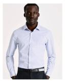 Blaq Tailored Long Sleeve Dobby Shirt in Sky 46