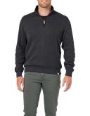 Blazer Heather 1/2 Zip Sweat in Charcoal Grey L