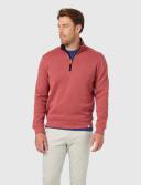 Blazer Heather 1/2 Zip Sweat - Mineral Red - Size S