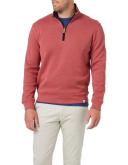 Blazer Heather 1/2 Zip Sweat - Mineral Red - Size S
