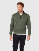 Blazer Heather 1/2 Zip Sweat - Olive - Size S