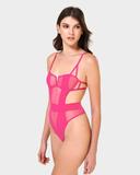 Bluebella (AU) Orla Wired Body Fuchsia Pink | Womens 16F Mesh Body | Luxury Lingerie