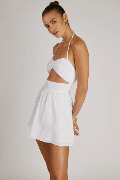 Boat Mini Dress - White White / XXXXL