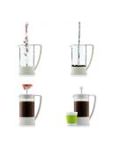 Bodum Brazil French Press Coffee Maker 3 Cup 0.35 Litre Off White