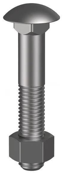 Bolt Cup Head Class 4.6 Zinc M6X65Mm + Nut