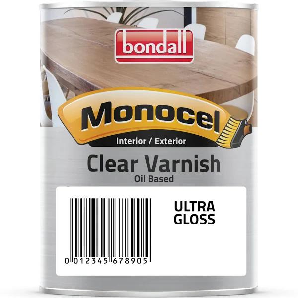 Bondall 250ml Clear Ultra Gloss Monocel Timber Varnish