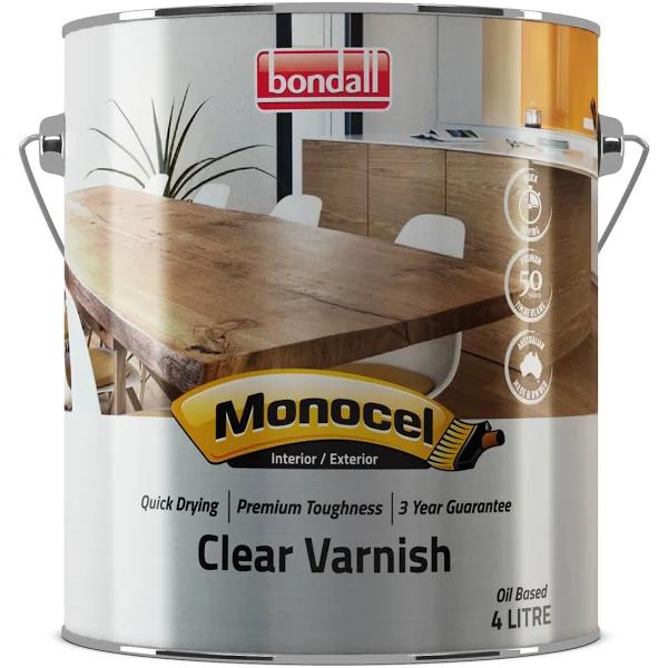 Bondall 4L Ultra Gloss Monocel Clear Timber Varnish