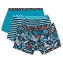 Bonds AFL Trunks Port Adelaide Blue 3 Pack Aqua 10-12