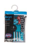 Bonds AFL Trunks Port Adelaide Blue 3 Pack Aqua 10-12