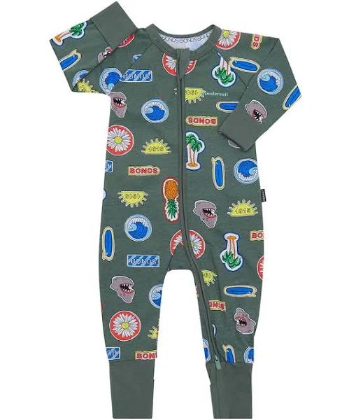 Bonds Baby 2-Way Zip Wondersuit Coverall Sage Green