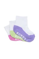 Bonds Baby Cushioned Quarter Crew Socks 3 Pack - Boys