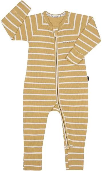 Bonds Baby Ribbed Zippy - Zip Wondersuit, Stripe