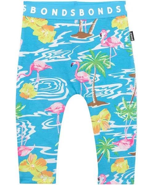 Bonds Baby Stretchies Leggings - Flamingo Flounce Timberlake Blue 2