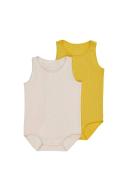 Bonds Baby Wondercool Eyelet Singletsuit 2 Pack - Yellow & Cream 00000