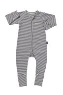 Bonds Baby Zip Wondersuit - 3 Colours, Dark grey/white Stripe / 0