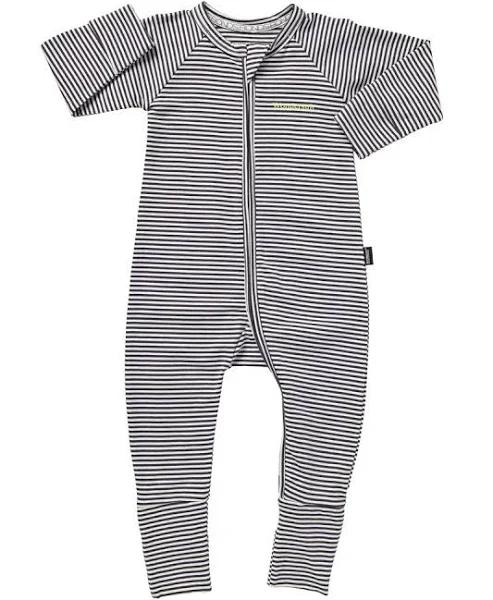 Bonds Baby Zip Wondersuit - 3 Colours, Dark grey/white Stripe / 0