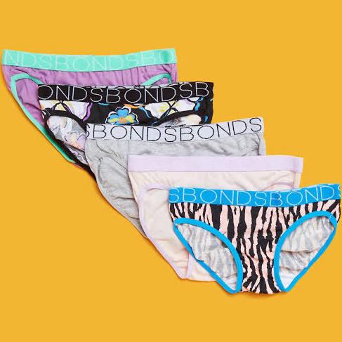 Bonds Bikini 5 Pack in Gardenia Lane Multi 12-14