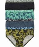 Bonds Boys Brief 4 Pack - Blue & Green - Size 10-12