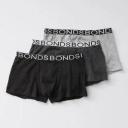 Bonds Boys Trunk 3 Pack - Black & Greyscale