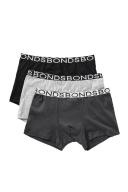 Bonds Boys Trunk 3 Pack - Black & Greyscale