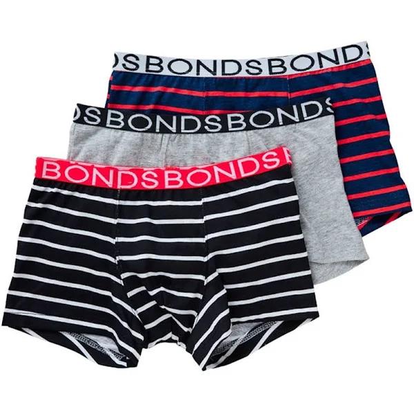 Bonds Boys Trunk 3 Pack - Blue & Red
